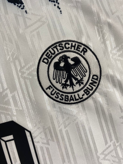 Vintage 1992 Euro #10 Matthäus Germany Home Football Mens Shirt
