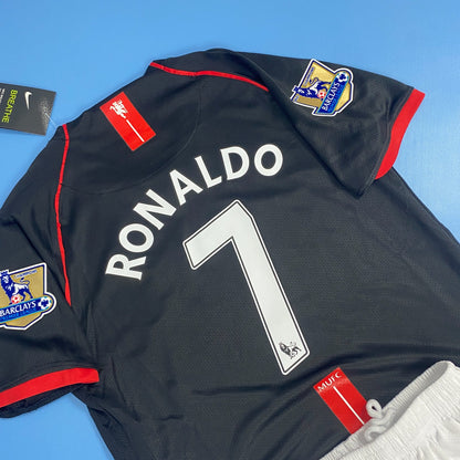 Manchester United 2008 UCL Final Home Black Kids Youth jersey - Cristiano Ronaldo #7