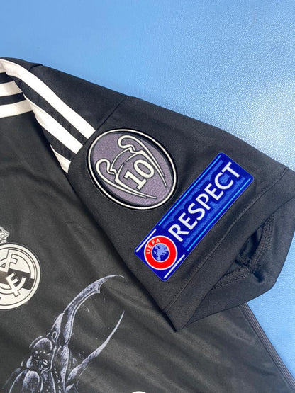 Real Madrid 2014-2015 UCL Long Sleeve Black Dragon - Cristiano Ronaldo #7 Mens jersey