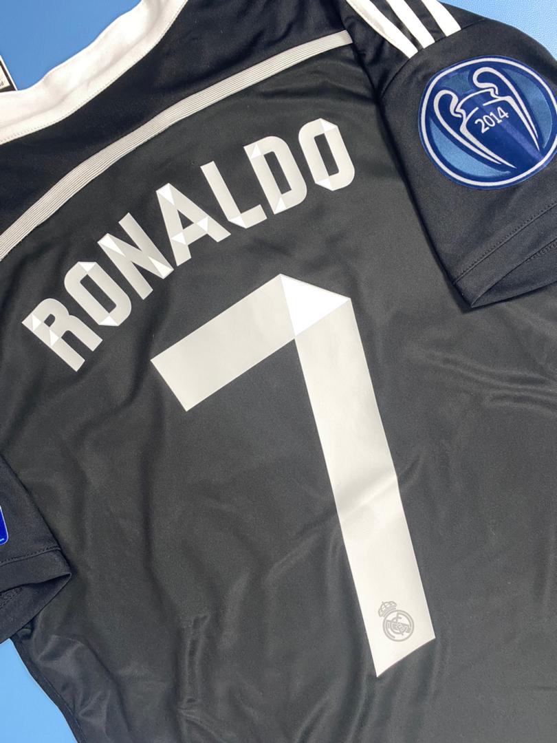 Real Madrid 2014-2015 UCL Long Sleeve Black Dragon - Cristiano Ronaldo #7 Mens jersey