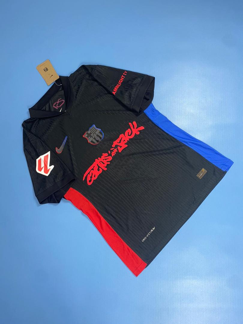 FC Barcelona 2024/25 Match Away Cactus Jack Jersey - RAPHINHA #11 Mens jersey