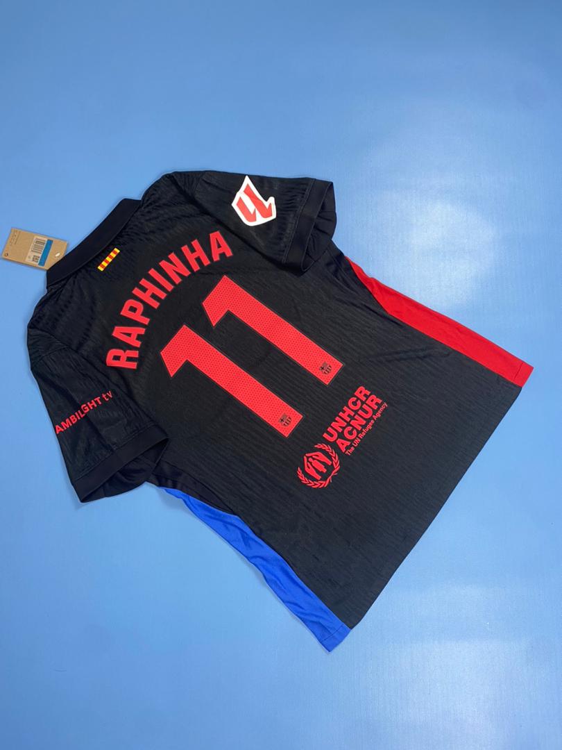 FC Barcelona 2024/25 Match Away Cactus Jack Jersey - RAPHINHA #11 Mens jersey