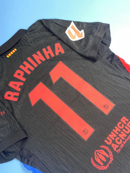 FC Barcelona 2024/25 Match Away Cactus Jack Jersey - RAPHINHA #11 Mens jersey