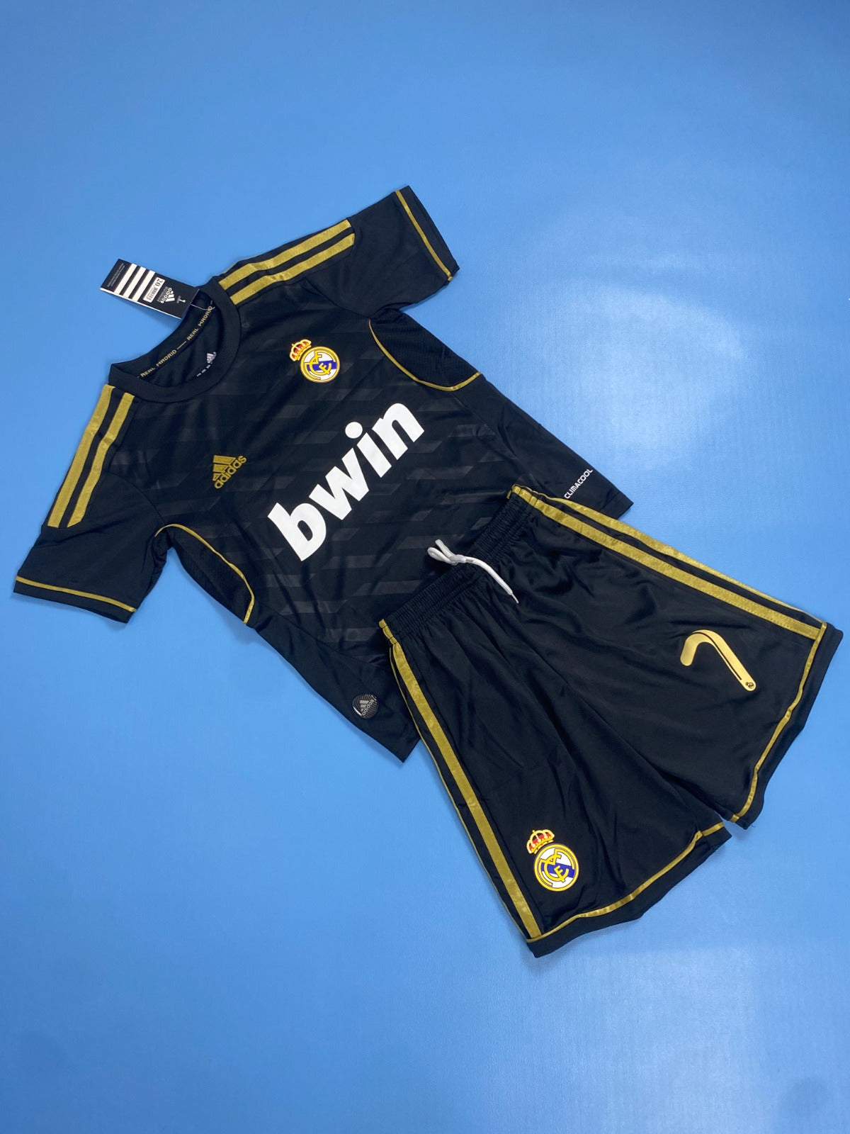 Real Madrid 2011/12 UEFA Champions League Kids Youth Black Home Kit - Cristiano Ronaldo #7