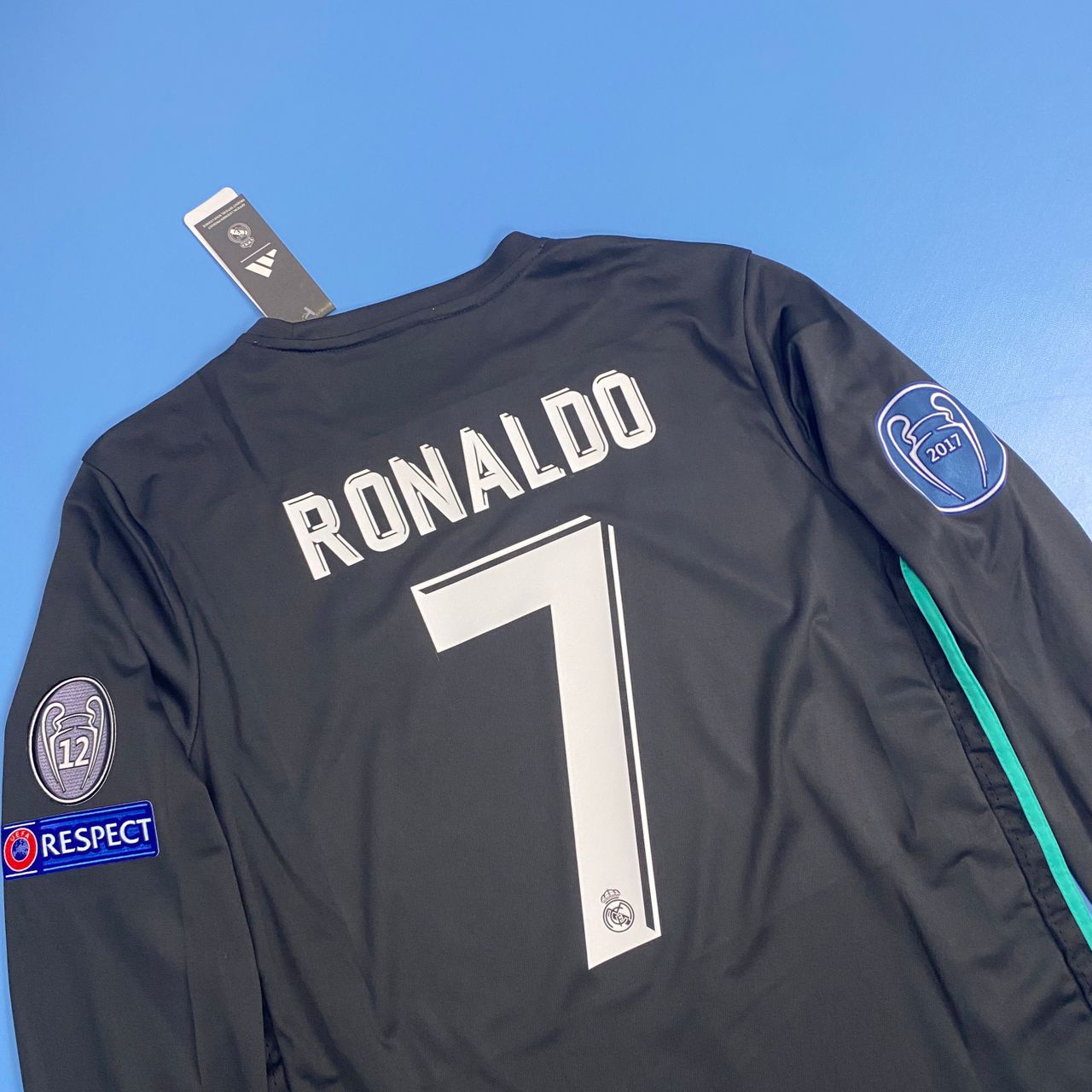 Real Madrid Away Jersey 2017 Long Sleeve - Cristiano Ronaldo #7 Mens
