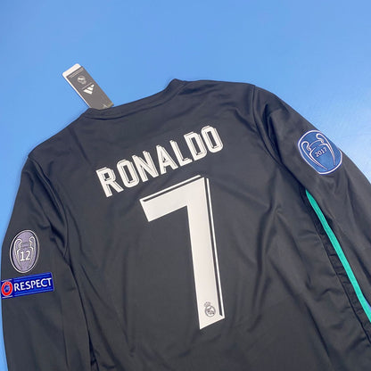 Real Madrid Away Jersey 2017 Long Sleeve - Cristiano Ronaldo #7 Mens