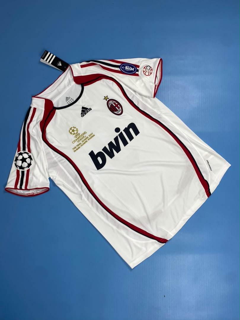 AC Milan 2006-2007 Kaka #22 White Away Final Soccer Mens Jersey