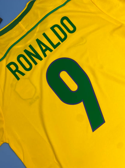 Brazil Jersey 1998 World Cup Ronaldo #9