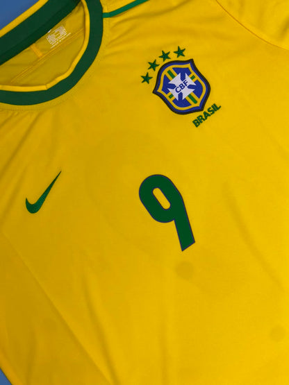 Brazil Jersey 1998 World Cup Ronaldo #9