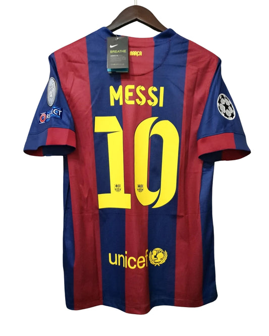 FC Barcelona 2014-2015 Home Retro Champions League Edition - Messi #10 Jersey