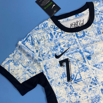 Portugal 2024 Away Jersey Youth Kits - RONALDO #7