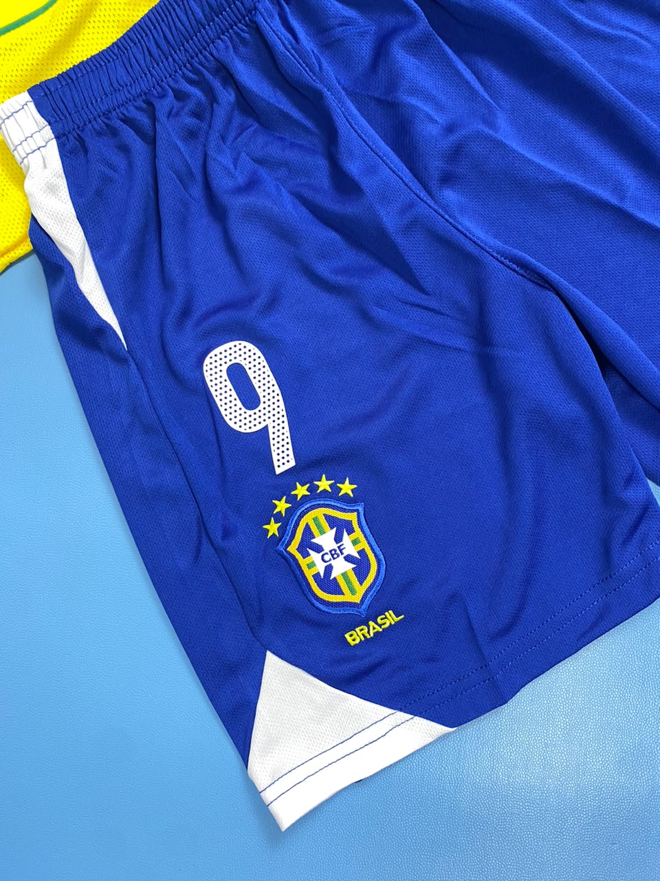 2004 Brazil Home Retro Jersey Ronaldo #9 Vintage Iconic Youth Kids