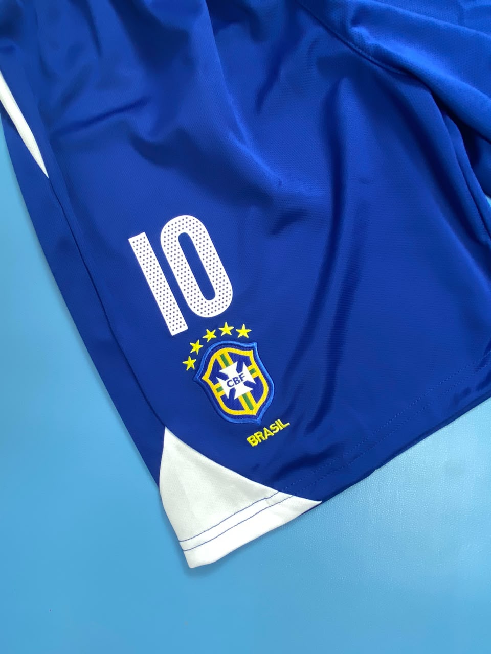2004 Brazil Home Retro Jersey Ronaldinho #10 Vintage Iconic Youth Kids
