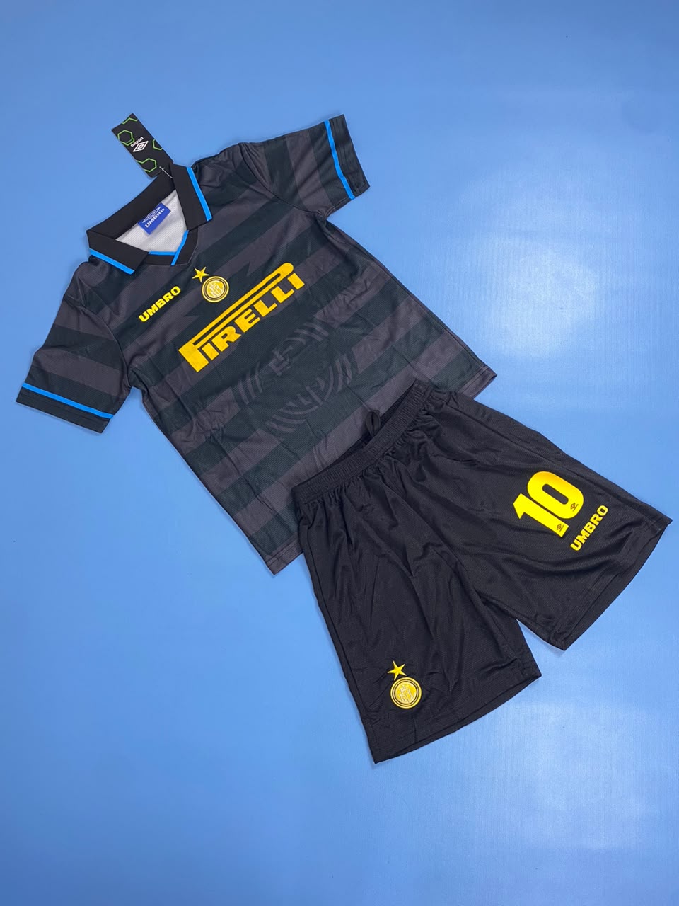 Vintage Inter Milan Away Ronaldo #9 Soccer Football Youth Kids Jersey