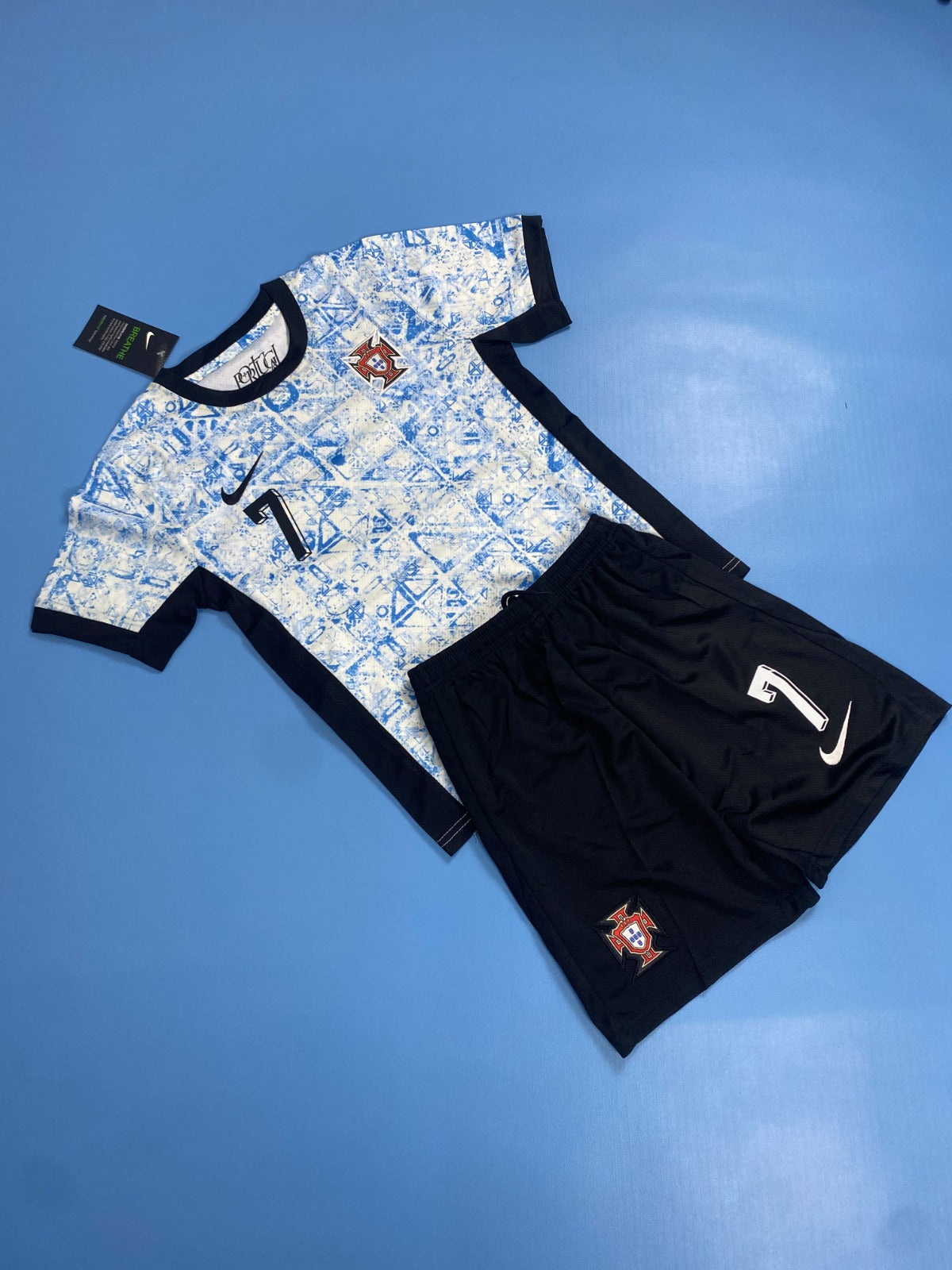 Portugal 2024 Away Jersey Youth Kits - RONALDO #7