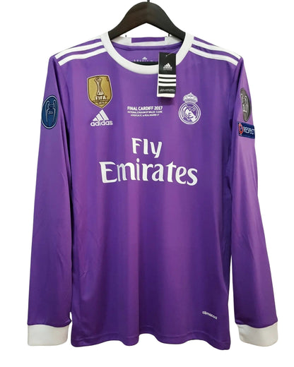 Real Madrid 2016-2017 UEFA Long Sleeve - Ronaldo #7 Purple Jersey