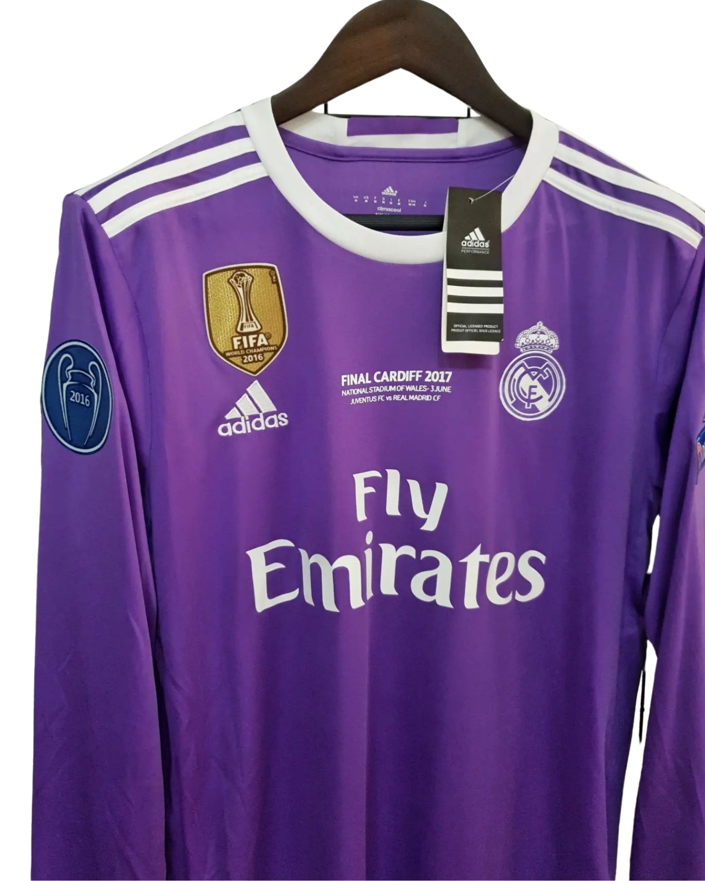 Real Madrid 2016-2017 UEFA Long Sleeve - Ronaldo #7 Purple Jersey