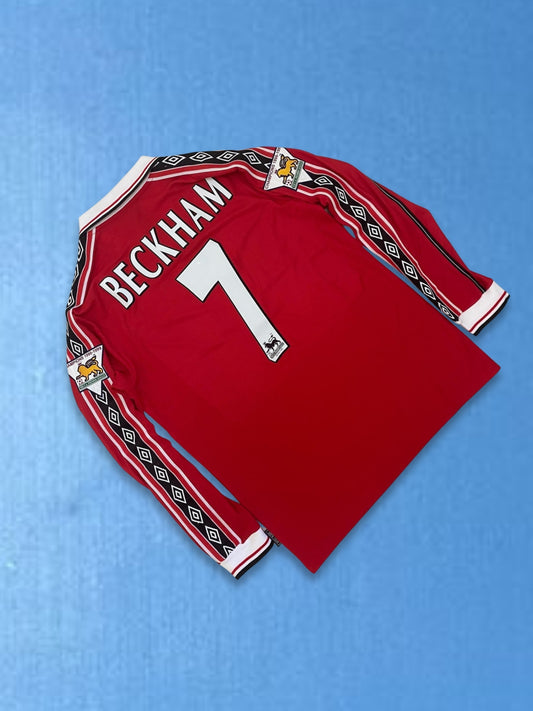 Manchester United 1998/99 - David Beckham #7 Red Mens Jersey