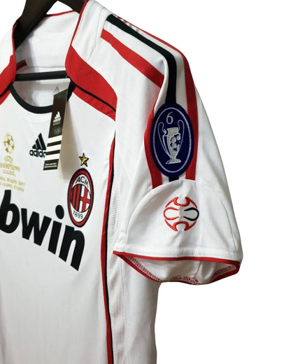AC Milan 2006/2007 Retro White Away Football Shirt - MALDINI #3 jersey