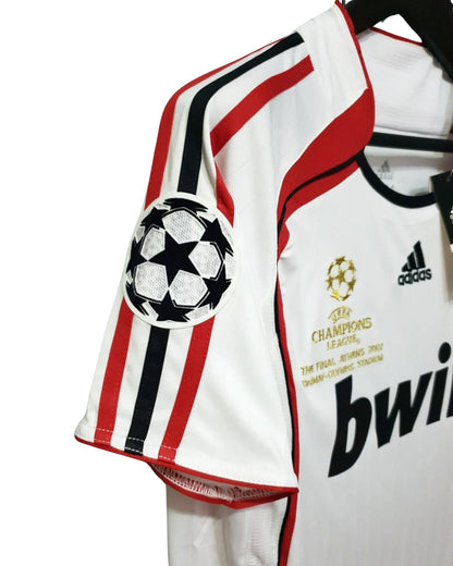 AC Milan 2006/2007 Retro White Away Football Shirt - MALDINI #3 jersey