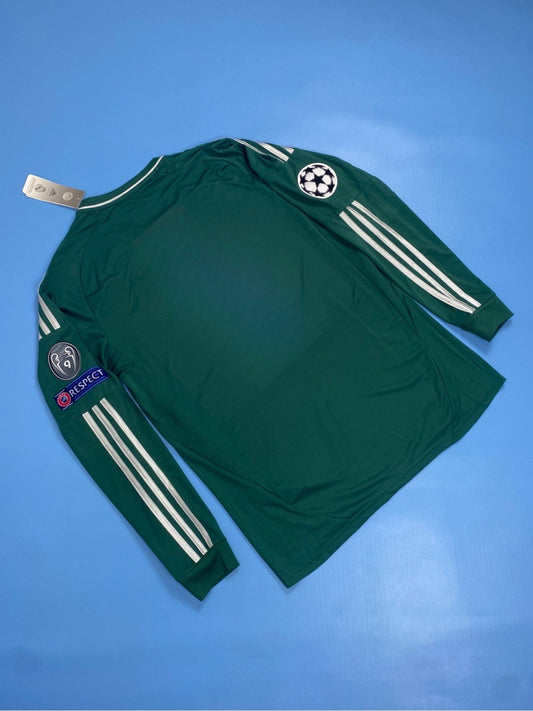Real Madrid 2012-2013 Champions League Green Long Sleeve Mens Jersey