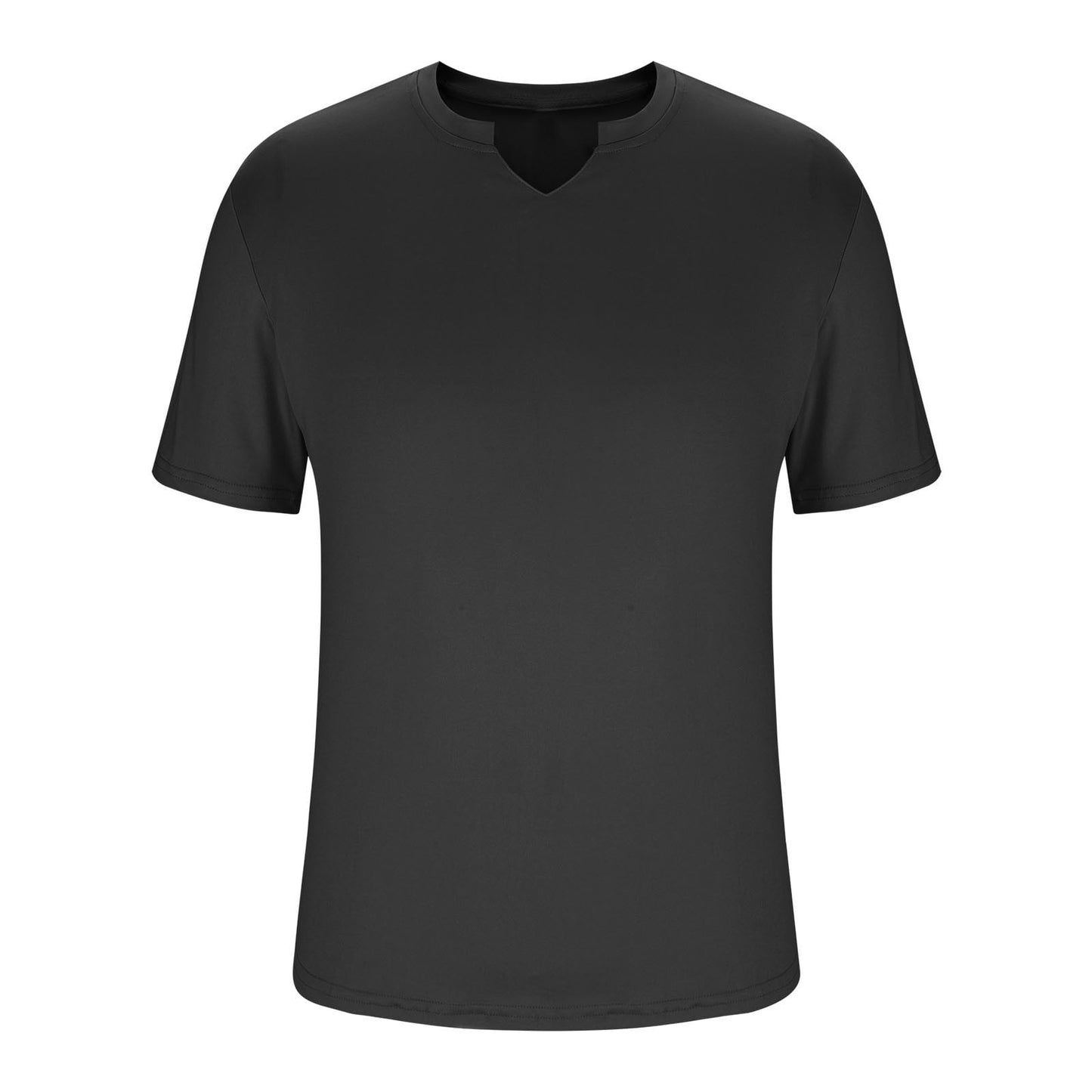 Men's Sport Shirt Short Sleeve Workout Dry Fit, Black T-shirt
