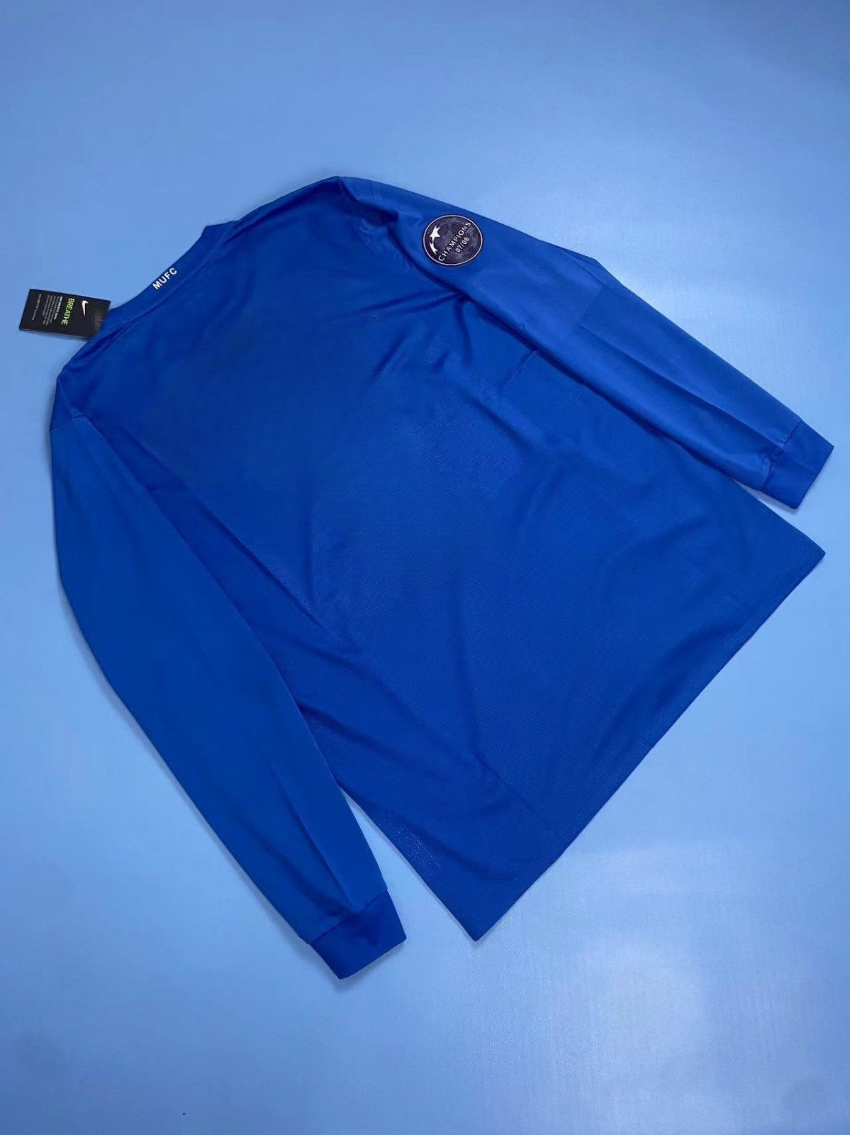 Manchester United 2007/2008 Away Blue Jersey Champions League Kit